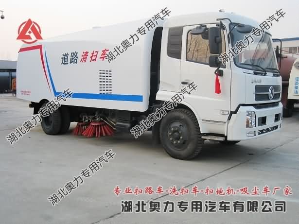 东风天锦多功能道路清扫车 扫路车作业流程图